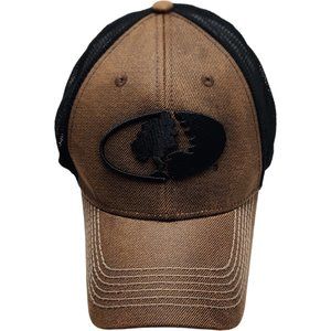 Mossy Oak XL Flex Ball Cap Fitted Hat Vented Mesh Back Brown Black